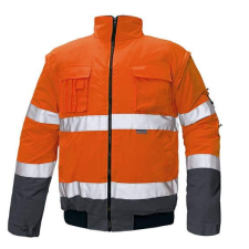 Cerva Clovelly Pilot Láthatósági Téli Dzseki HV Narancssárga/Sötétkék - XXL láthatósági ruházat