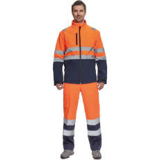 Cerva Granda Láthatósági Softshell Kabát HV Narancssárga/Sötétkék - L