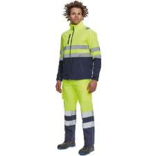 Cerva Granda Láthatósági Softshell Kabát HV Sárga/Sötétkék - L láthatósági ruházat