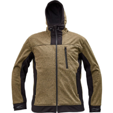Cerva HUYER SOFTSHELL kabát (barna/fekete, S)