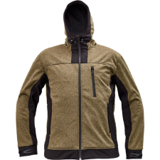 Cerva HUYER SOFTSHELL kabát (barna/fekete, XL) munkaruha