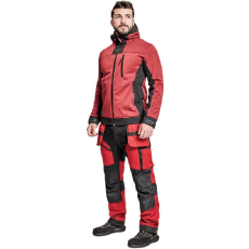 Cerva HUYER SOFTSHELL kabát (piros/fekete, 3XL)