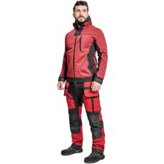 Cerva HUYER SOFTSHELL kabát (piros/fekete, S)