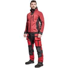 Cerva HUYER SOFTSHELL kabát (piros/fekete, XXL) munkaruha