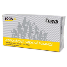 Cerva LOON latex kesztyű púderes 100 db védőkesztyű