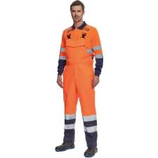 Cerva Lorca Láthatósági Kantáros Nadrág HV Narancssárga/Sötétkék - 50 láthatósági ruházat