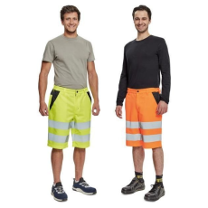 Cerva MAX VIVO HV férfi HI-VIS rövidnadrág - sárga/narancs
