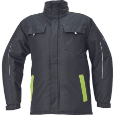 Cerva Max Vivo Téli Munkáskabát Fekete/Sárga - 3XL munkaruha
