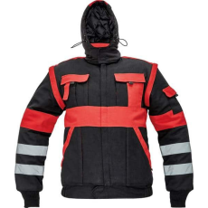 Cerva Max Winter RFLX Téli Munkáskabát Fekete/Piros - 58