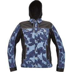 Cerva Neurum Terepmintás Kapucnis Munkáskabát tengerészkék - 52