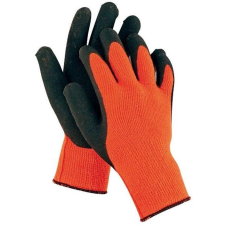 Cerva PALAWAN ORANGE Szintetikus, tenyéren latex gumiban mártott kötött munkavédelmi kesztyű. védőkesztyű