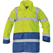 Cerva SEFTON bélelt HiVis kabát (sárga/royal, XL) munkaruha