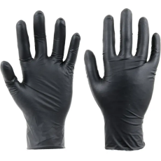 Cerva SPOONBILL BLACK nitril púdermentes egyszerhasználatos kesztyű 9/L