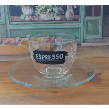 Cerve Brazil espresso, mintás, üveg csésze szett, 6db, 7,5cl bögrék, csészék