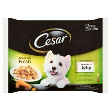 Cesar 4x100 g tasakos eledel aszpikos csirke+répa, marha+zöldség kutyaeledel