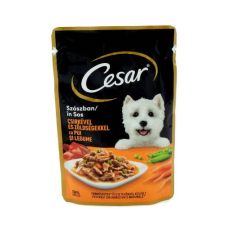 Cesar Adult alutasakos eledel - csirke/zöldséggel - szószban (100g) kutyaeledel
