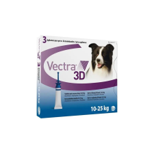 CEVA Vectra 3D rácsepegtető oldat >10 - 25 kg-os kutyáknak – 3db élősködő elleni készítmény kutyáknak