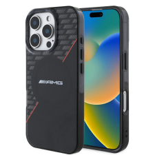 Cg mobile AMG Rhombs MagSafe tok iPhone 16 Pro - fekete/piros tok és táska