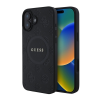 Cg mobile Apple iPhone 16 guess saffiano peony classic logo szilikon védő (ütésálló, bőr hatású hátlap, magsafe) fekete