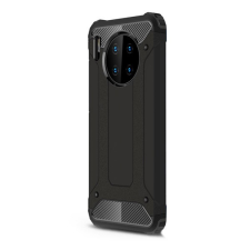 Cg mobile Defender műanyag telefonvédő (ütésállóság, légpárnás sarok, szilikon belső, fémhatás) FEKETE tok és táska