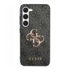 Cg mobile GUESS 4G BIG METAL LOGO műanyag telefonvédő (ütésállóság, bőr hatású hátlap) SZÜRKE Samsung Galaxy S24 (SM-S921)