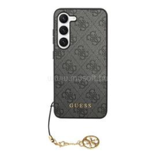 Cg mobile GUESS 4G CHARMS műanyag telefonvédő (textil hátlap, telefondísz) SÖTÉTSZÜRKE (GUHCS24LGF4GGR) tok és táska