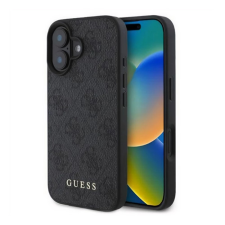 Cg mobile GUESS 4G METAL GOLD LOGO műanyag telefonvédő (textil hátlap) FEKETE tok és táska