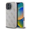 Cg mobile GUESS 4G METAL GOLD LOGO műanyag telefonvédő (textil hátlap) RÓZSASZÍN Apple iPhone 16 Pro Max (GUHCP16XG4GFPI) (GUHCP16XG4GFPI)