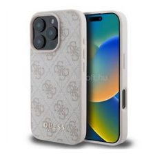 Cg mobile GUESS 4G METAL GOLD LOGO műanyag telefonvédő (textil hátlap) RÓZSASZÍN (GUHCP16XG4GFPI) tok és táska