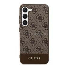 Cg mobile GUESS 4G STRIPE műanyag telefonvédő (textil hátlap) VILÁGOSBARNA (GUHCS24LG4GLBR) tok és táska