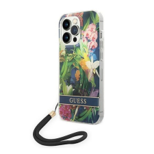 Cg mobile Guess Flower Strap Apple iPhone 14 Pro hátlap tok, kék tok és táska