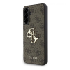 Cg mobile GUESS PU 4G METAL LOGO CASE műanyag telefonvédő (ütésállóság, bőr hatású hátlap) BARNA Samsung Galaxy A36 5G (SM-A366)