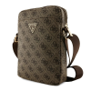 Cg mobile GUESS PU 4G TRIANGLE LOGO kézitáska álló (univerzális, 8", bőr hatású, vállpánt) BARNA