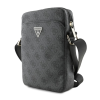 Cg mobile GUESS PU 4G TRIANGLE LOGO kézitáska álló (univerzális, 8", bőr hatású, vállpánt) FEKETE