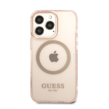 Cg mobile Guess Translucent MagSafe Apple iPhone 13 Pro hátlap tok, rózsaszín tok és táska