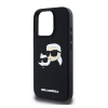 Cg mobile KARL LAGERFELD 3D RUBBER DOUBLE HEADS szilikon telefonvédő (ütésállóság, 3D) FEKETE Apple iPhone 16 Pro