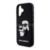 Cg mobile KARL LAGERFELD 3D RUBBER KARL AND CHOUPETTE szilikon telefonvédő (ütésállóság, 3D) FEKETE (KLHCP16S3DRKCNK)