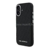 Cg mobile KARL LAGERFELD GRAINED PU REPEATED LOGO MAGSAFE szilikon telefonvédő (ütésállóság, bőr hatású hátlap, MagSafe) FEKETE (KLHMP16SPGKLFOFK)