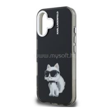 Cg mobile KARL LAGERFELD IML AQUARELLE CHOUPETTE szilikon telefonvédő (ütésállóság, kameravédő) FEKETE (KLHCP16SHMCHAQK) tok és táska