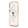 Cg mobile KARL LAGERFELD IML CHOUPETTE SKETCH LOGO MAGSAFE szilikon telefonvédő (ütésállóság, kameravédő, MagSafe) RÓZSASZÍN Apple iPhone 17