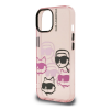 Cg mobile KARL LAGERFELD IML MULTI K&CH HEADS szilikon telefonvédő (ütésállóság, kameravédő) RÓZSASZÍN Apple iPhone 15 (KLHCP15SHMCHKCP) (KLHCP15SHMCHKCP)