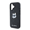 Cg mobile KARL LAGERFELD MONOGRAM CHOUPETTE HEAD PIN szilikon telefonvédő (ütésállóság, bőr hatású hátlap, MagSafe) FEKETE Apple iPhone 16