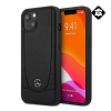 Cg mobile MERCEDES-BENZ LEATHER URBAN műanyag telefonvédő (valódi bőr hátlap, lyukacsos) FEKETE Apple iPhone 14 Plus (MEHCP14MARMBK) (MEHCP14MARMBK)