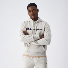 Champion Big Logo Fleece kapucnis pulóver Grey S férfi pulóver, kardigán