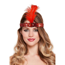  Charleston Gatsby flitteres tollas fejpánt jelmez PIROS jelmez
