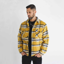 Check Sallow Overshirt - sárga ing dzseki - Méret: S férfi kabát, dzseki