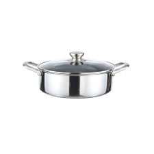 Cheffinger Lábas lapos rozsdamentes acélból 28cm edény