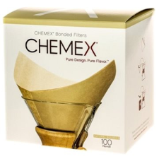 CHEMEX papír szűrők 6-10 csészéhez, négyzet alakú, natúr, 100 db kávéfőző kellék