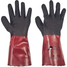  CHERRUG kesztyű PVC nitr.fekete/piros 7