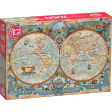 CherryPazzi 2000 db-os puzzle - Great Discoveries World Map (50125) puzzle, kirakós